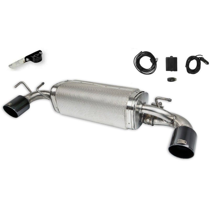 Ulter Sport Dubbele RVS Sportuitlaat  Toyota GR Yaris Mk1 2020-2024 192kW 2x100mm Zwart