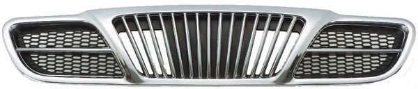 GRIL DAEWOO Chevrolet Lanos, 01-04 chrome/GESPOTEN;ZWART