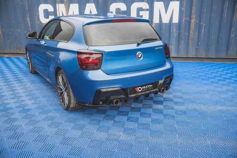 Achterzijde skirts BMW 1-Serie M135I F20 Maxton Design glans zwart V.2