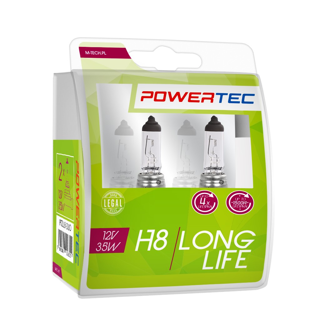 Mtech Powertec SuperWhite H8 lampen 12V DUO