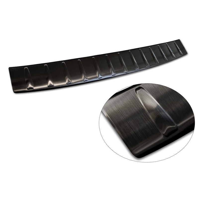 Zwart RVS Achterbumperprotector  Mercedes EQS SUV (X296) 2022- 'Ribs'