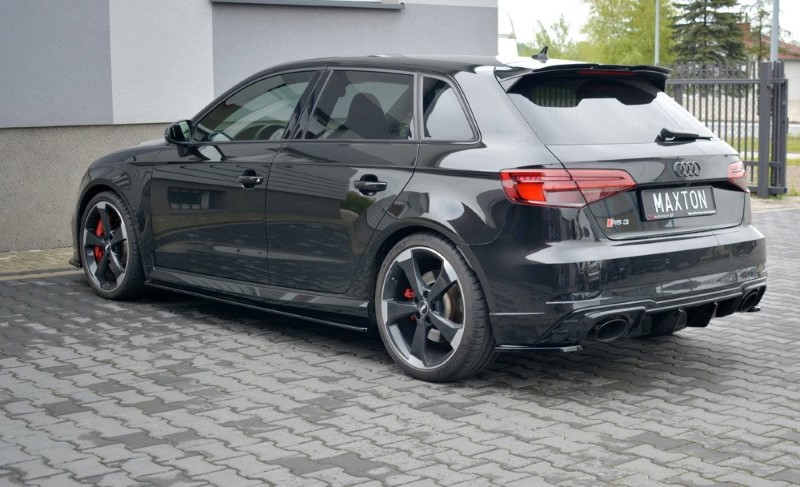 ZijSkirts Diffusers Audi RS3 8V FL Sportback Glanzend Zwart