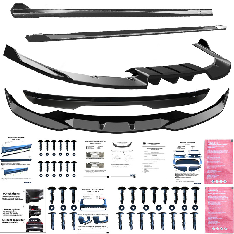 Oneway Complete bodykit  BMW iX M-Pack i20 2021- - Glanzend zwart