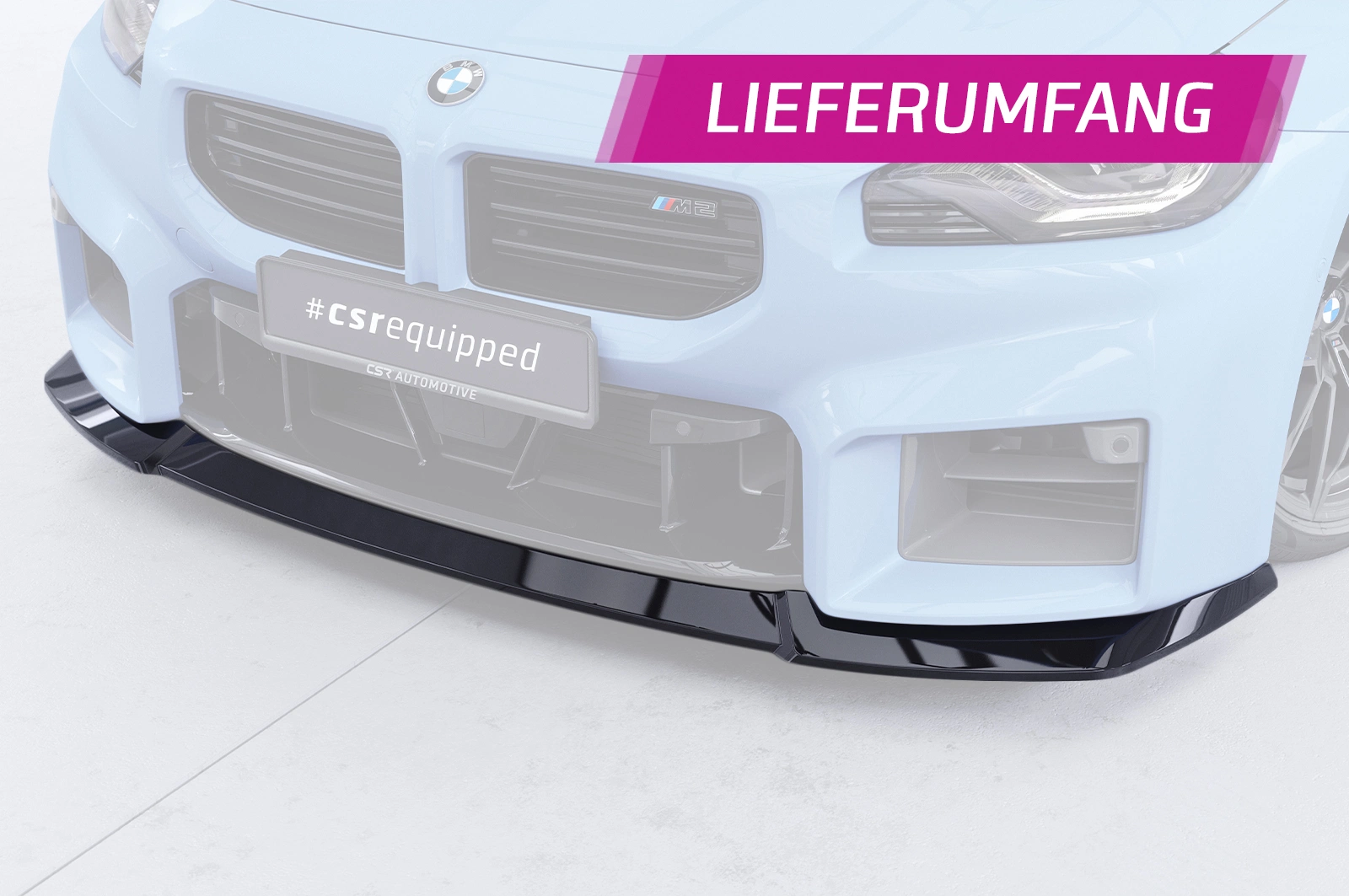 Voorspoiler BMW M2 G87 glans zwart