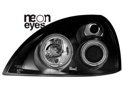 Faros Renault Clio 3 01-05 Angel Eyes CCFL Black
