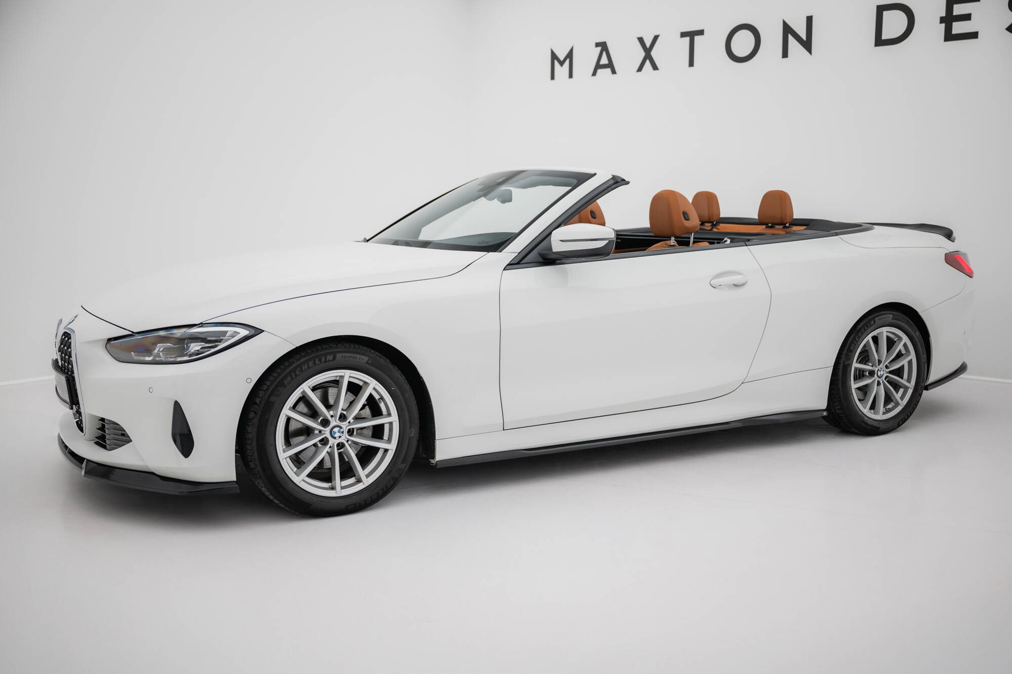 Zijskirts BMW 4 Coupe / Cabrio G22 / G23 Maxton Glanzend zwart