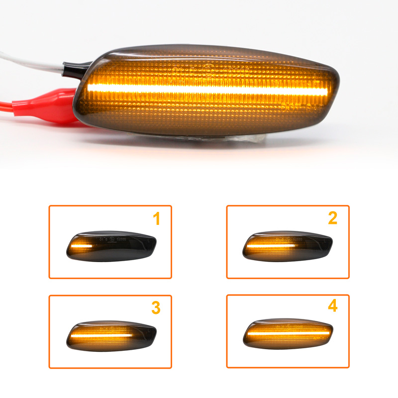 Set LED Zijknipperlichten  Peugeot diverse modellen - Rookgrijs- incl. Dynamic Running Light