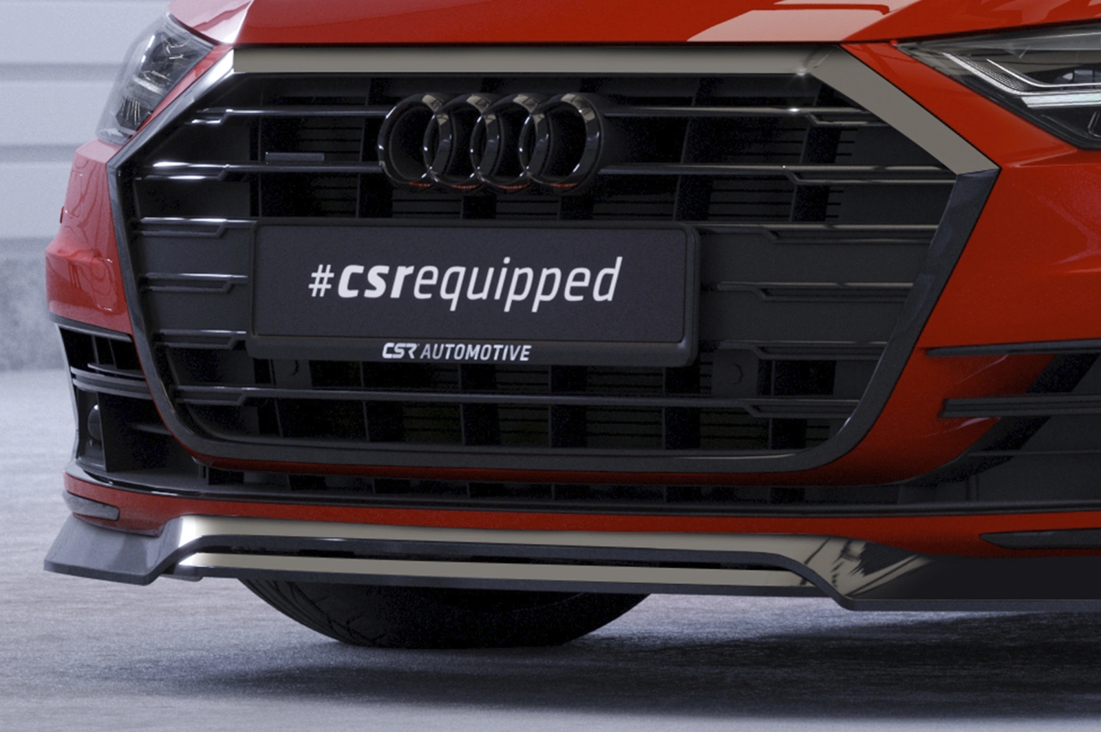 Voorspoiler Audi A8 (D5) Glans Zwart (2017–2021) CSR