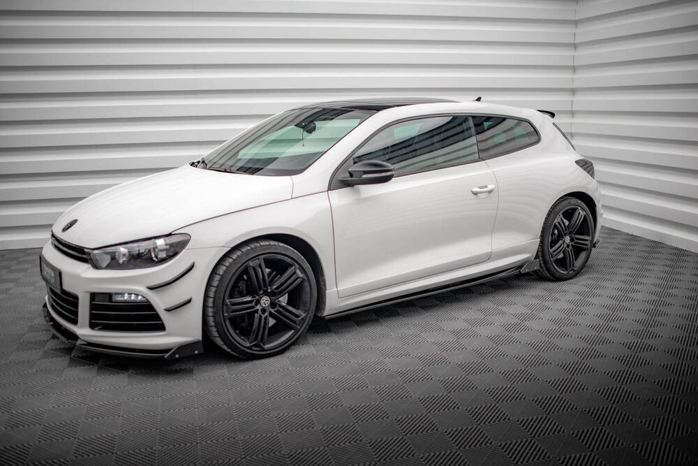 Zijskirts V.2 met Canards Volkswagen Scirocco R Maxton Glans Zwart