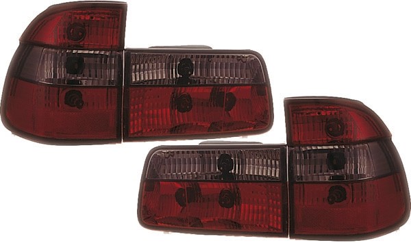 Taillights BMW E39 95-00 clear red/black