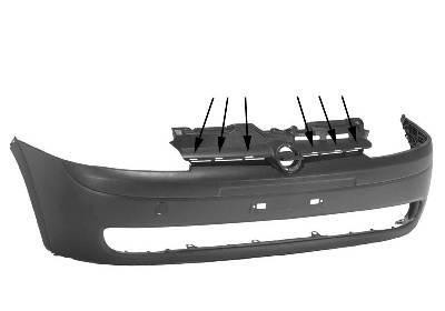 voorbumper, zwart, 10/2002-06/2003 Opel Corsa C, 2000-2006