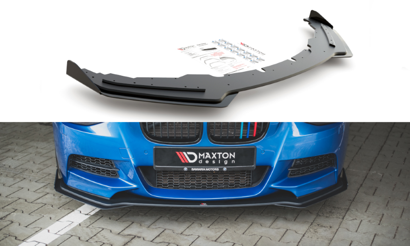 Race voorspoiler + rand BMW 1-Serie M135I F20 Maxton Design zwart