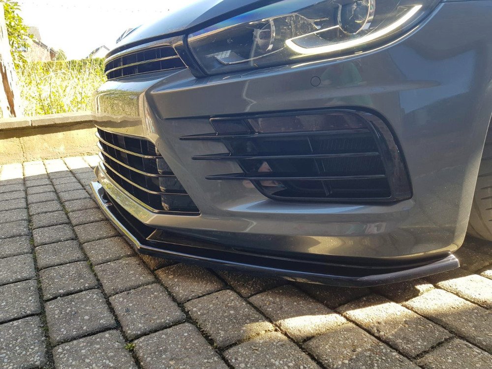 Voorspoiler V.1 Volkswagen Scirocco R FL Glans Zwart