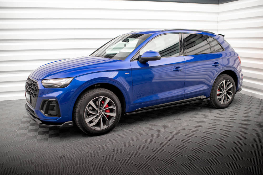 Zijskirts Audi SQ5 / Q5 S-Line SUV / Sportback Facelift Maxton Glans Zwart