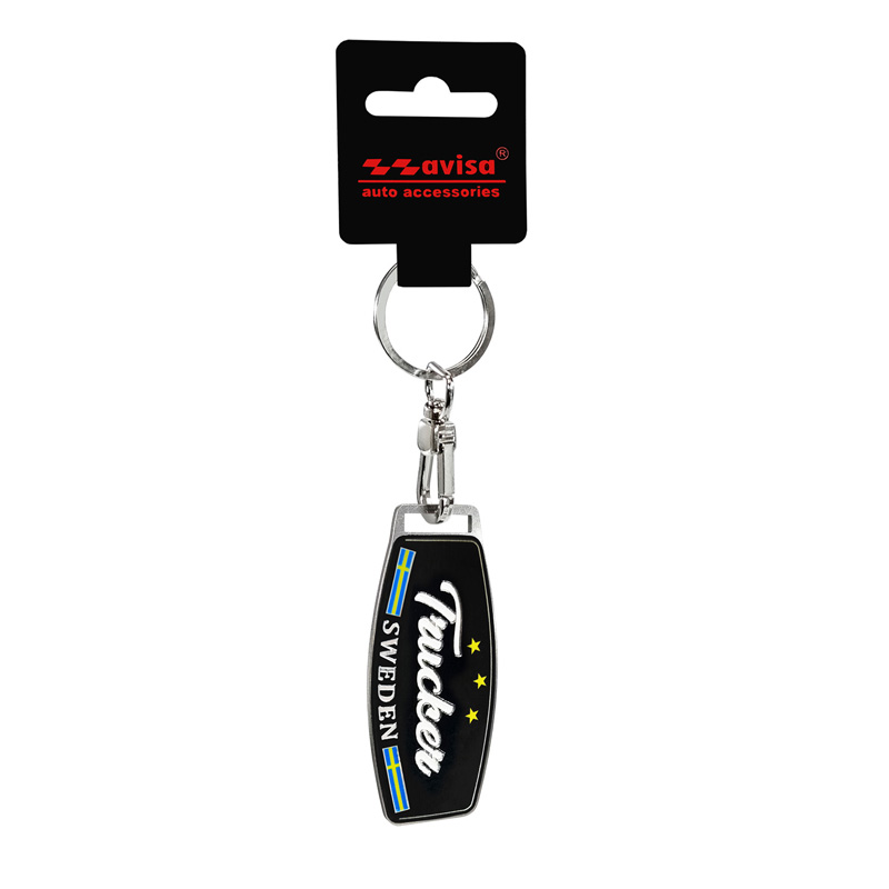 RVS sleutelhanger - Trucker/Sweden