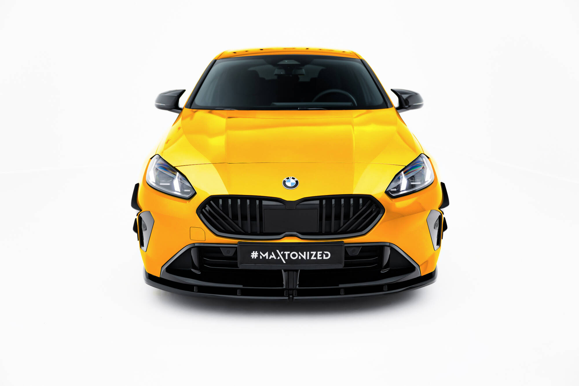 Voorspoiler V.1 BMW 1 M-Pack F70 Maxton Glanzend zwart