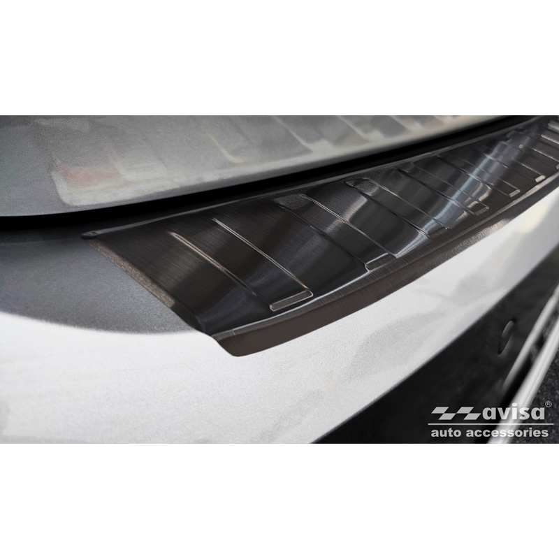 Zwart RVS Achterbumperprotector  Volkswagen Arteon Shooting Brake incl. eHybrid 2020- 'Ribs'
