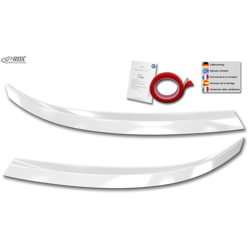 RDX Racedesign Koplampspoilers  Volkswagen Transporter T6.1 2021- (ABS Glanzend Wit)