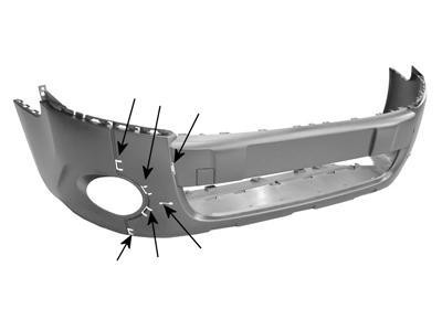 voorbumper, met lijstgaten, met mistlampgaten Citroen Berlingo,