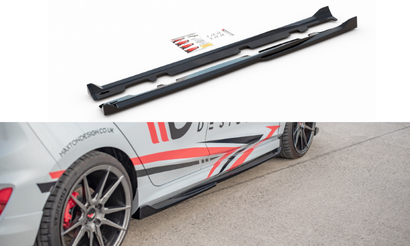Zijskirts Diffusers Ford Fiesta Mk8 ST / ST-Line V.4 Glanzend Zwart