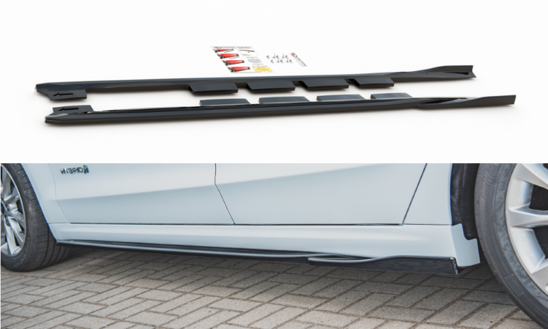 Zijskirts Diffusers Ford Mondeo Mk5 Facelift Glanzend Zwart