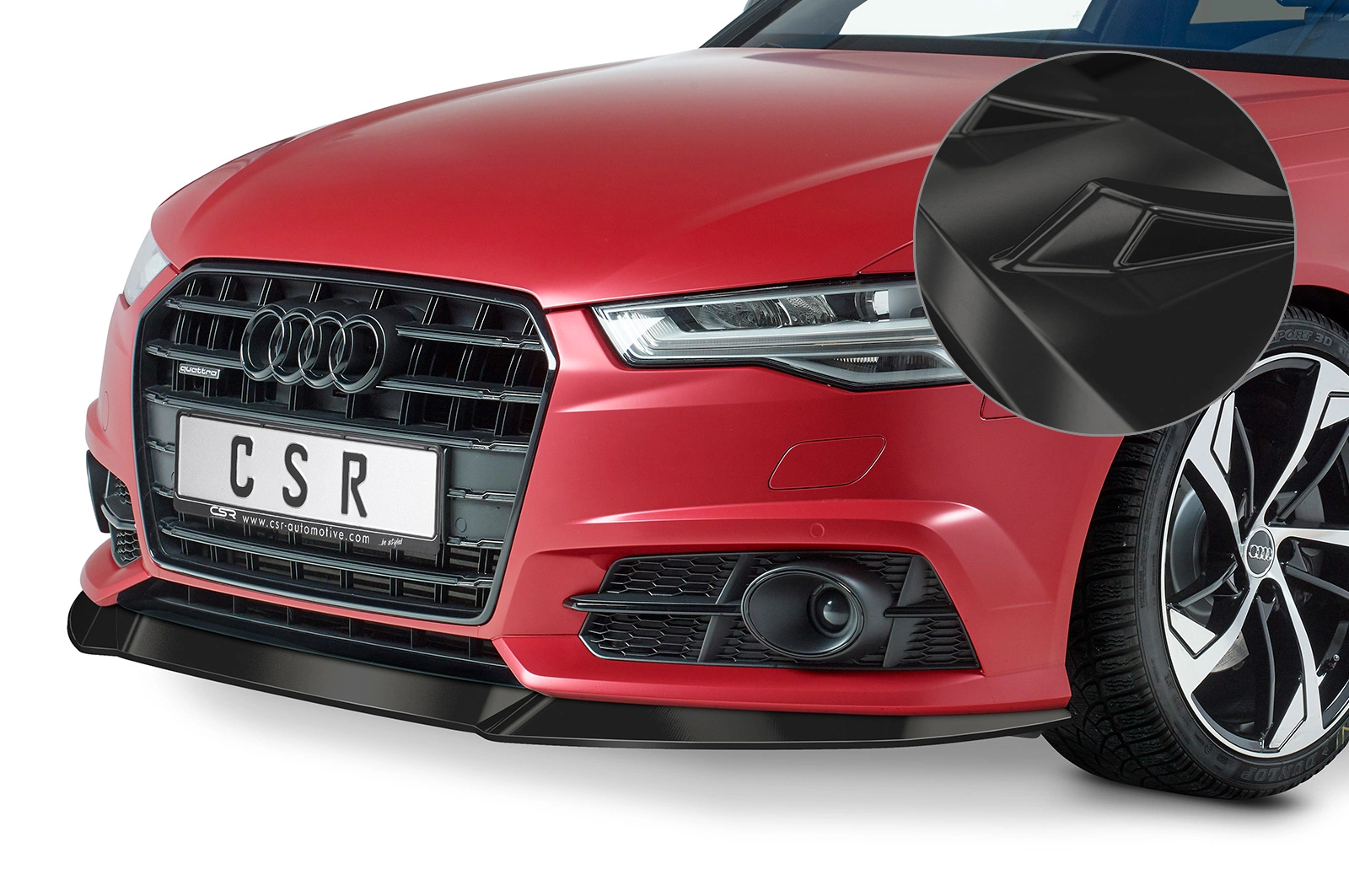 Voorspoiler Audi A6 C7 4G S-Line / S6 C7 4G Glans Zwart – 10/2014–2018