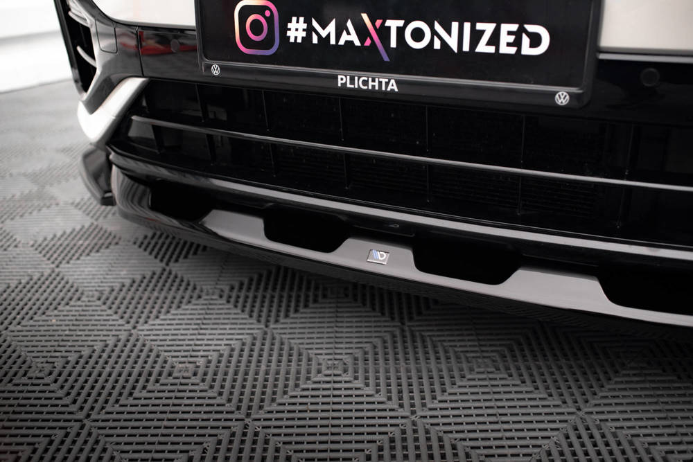 Voorspoiler V.2 Volkswagen T-Roc R FL Maxton Glans Zwart