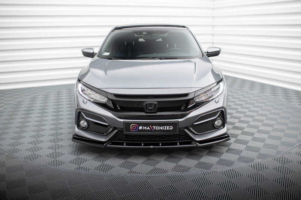 Voorspoiler Honda Civic Sport 2020 - 2023 Maxton Glans Zwart