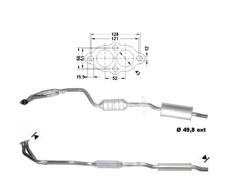 BMW 316i 1.9i 1895 cc 77 Kw / 105 cv M43 E46 Magnaflow CAT Bouwj