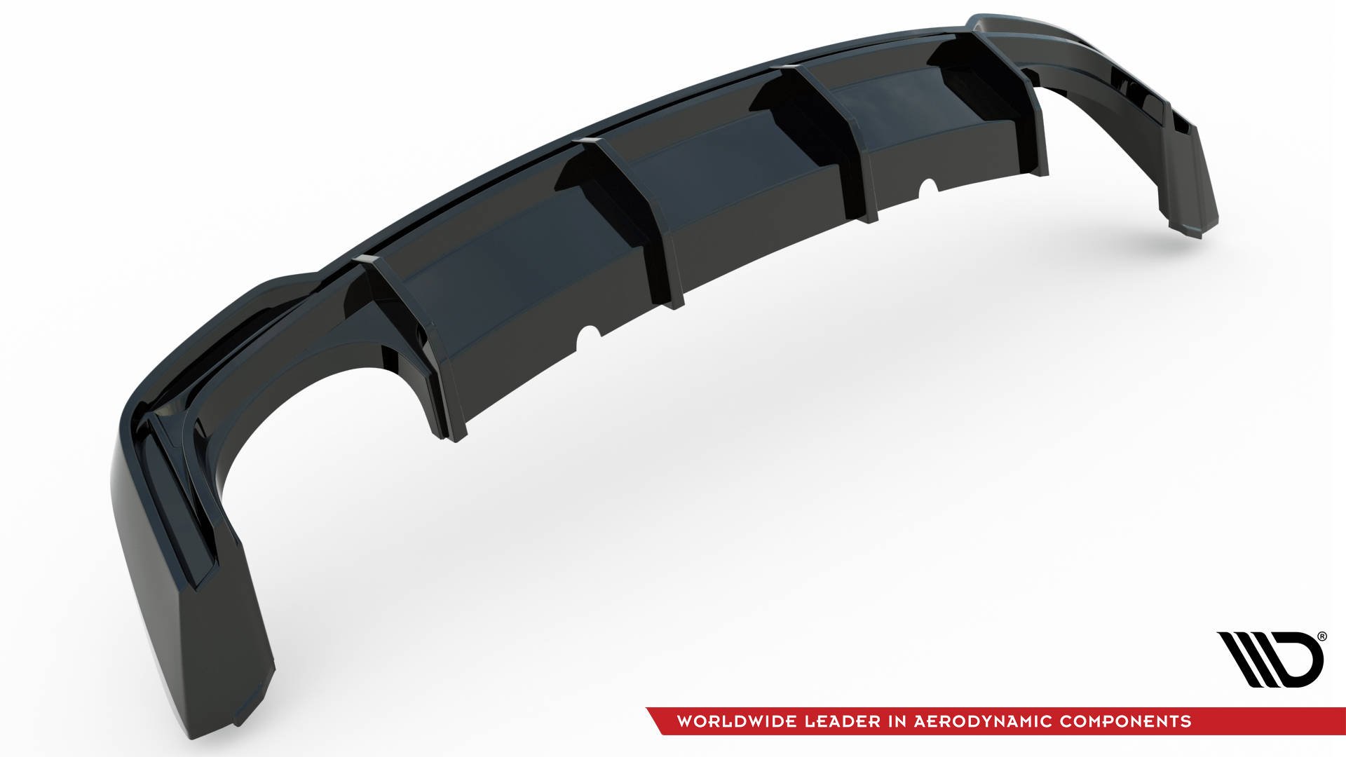 Achter Diffuser Audi RS6 C8 Maxton Glanzend zwart