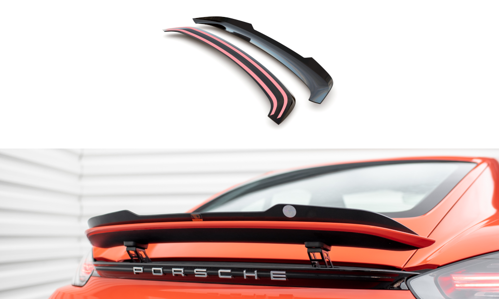 Spoiler Porsche 718 Cayman 982c Maxton Glans Zwart