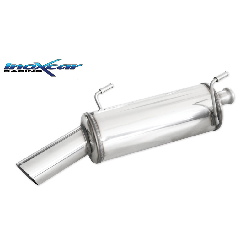 100% RVS Sportuitlaat  Peugeot 206 1.6 16v XS 110pk 2001-2006 1x90mm Rally