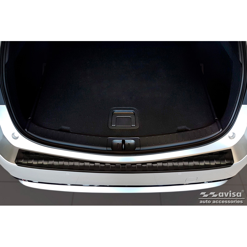 Zwart RVS Achterbumperprotector  Toyota Corolla XII Combi 2019- (incl. GR Sport) & Suzuki Swace Combi 2020- 'Ribs'