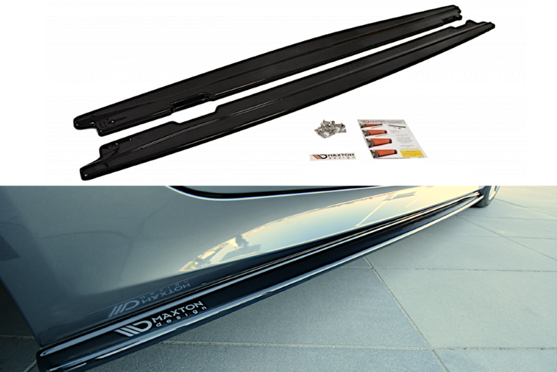 Zijskirts Diffusers BMW 5 E60/61 M-PACK Glanzend Zwart