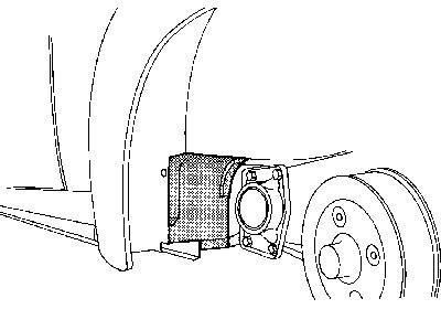 plaat achter achterwiel, rechts VW Kever