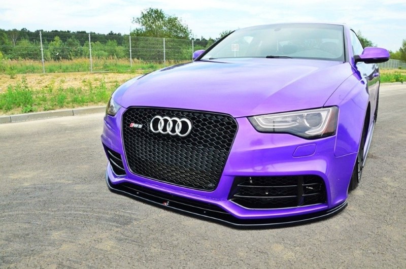 Voorspoiler Audi RS5 8T /  8T FL Glanzend Zwart