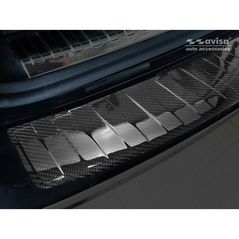 Echt 3D Carbon Achterbumperprotector  Audi A6 (C8) Avant 2018-2023 & Facelift 2023- incl. S-Line & Allroad