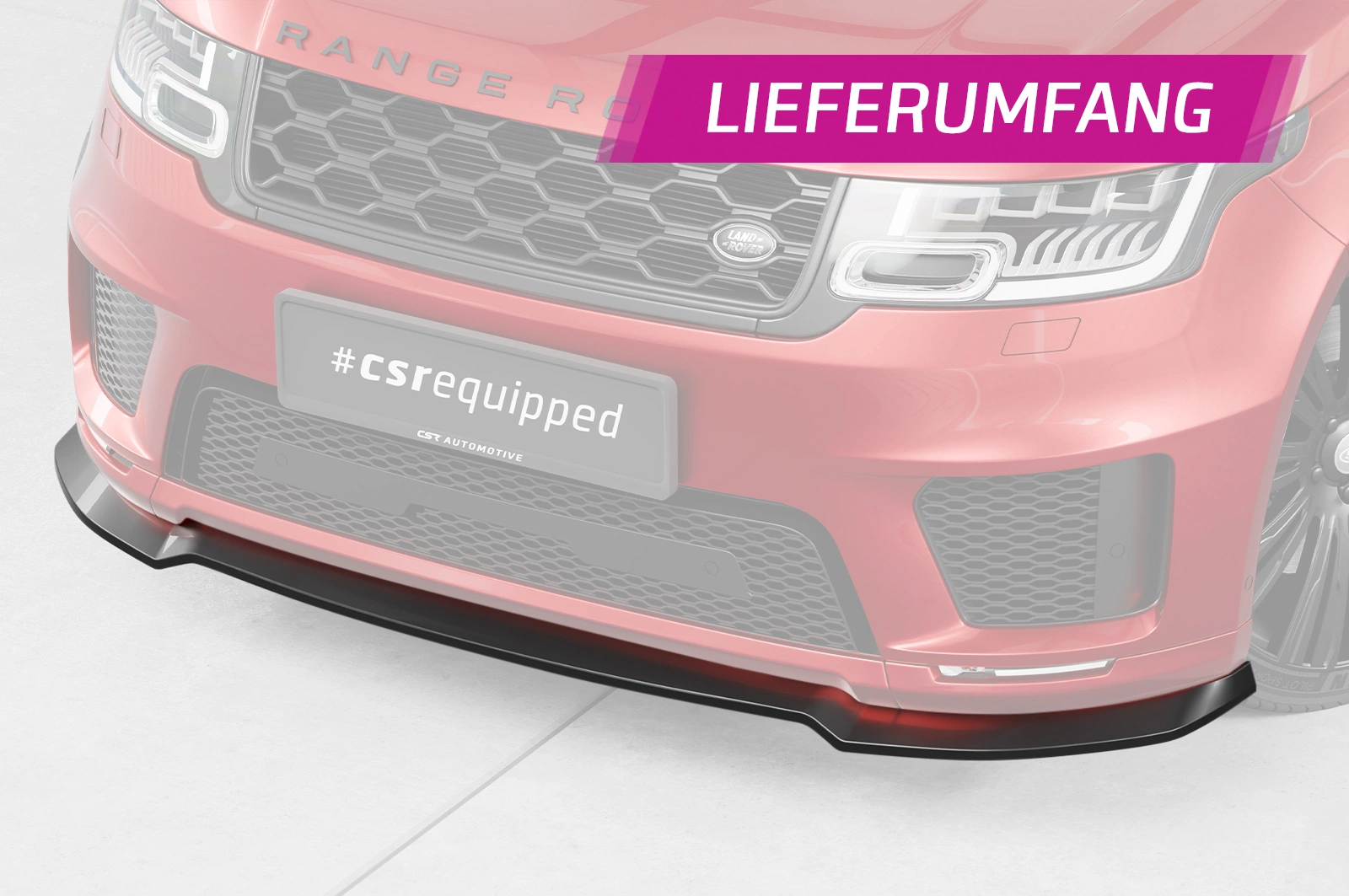 Voorspoiler Land Rover Range Rover Sport Glans Zwart (Facelift) 2017 – CSR Automotive
