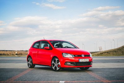 Voorspoiler VW Polo 5 GTI 6R Glans Zwart