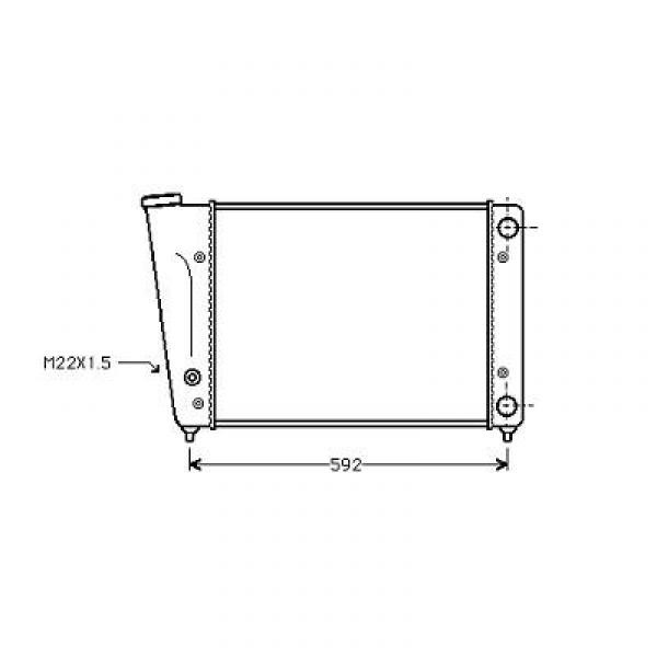 Radiator GOLF 80-83 570x322 1.5/1.6 51/63 KW +AC