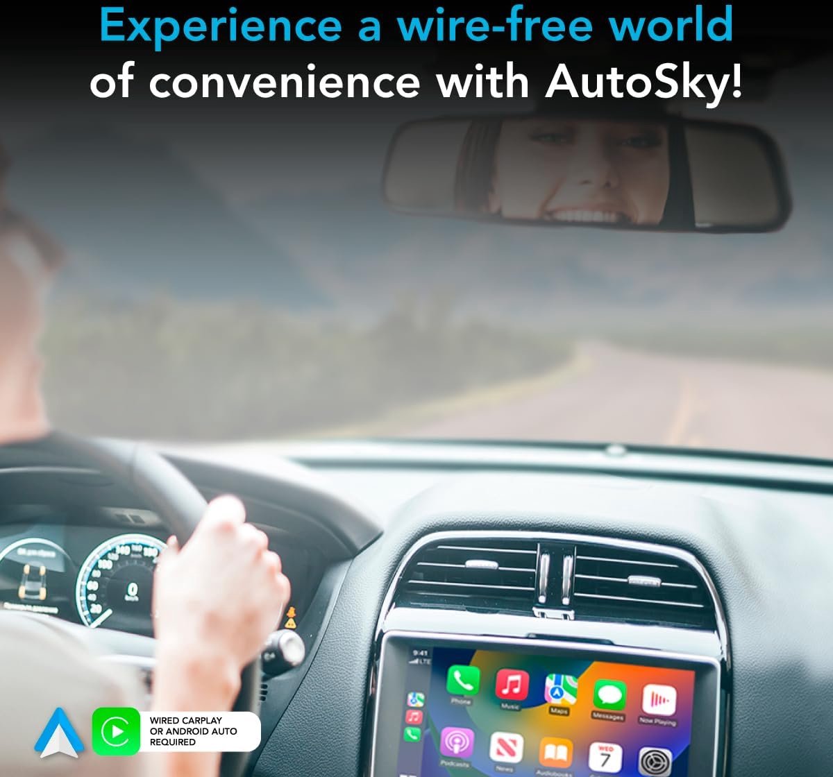 AutoSky WUA-8 - Draadloze CarPlay Adapter - Plug & Play - Compact Ontwerp
