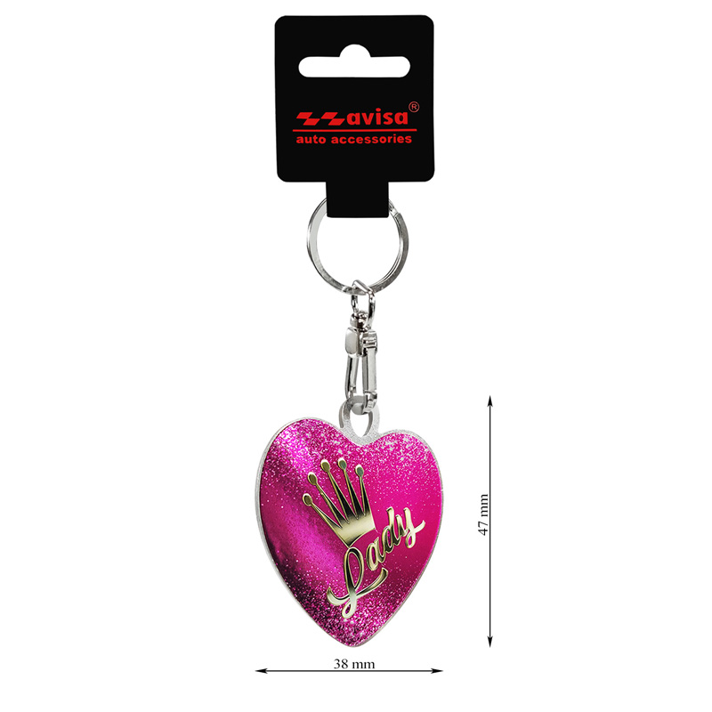 RVS sleutelhanger - Lady Heart
