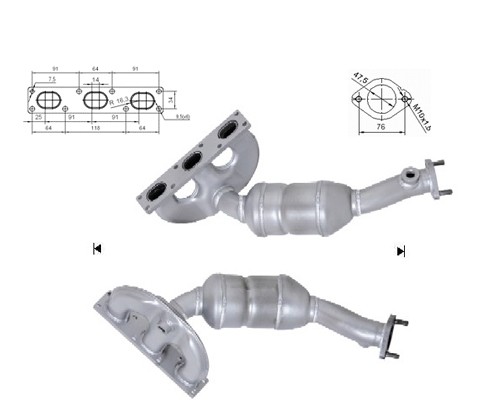 BMW 520i 2.2i 24V 2171 cc 125 Kw / 170 cv M54 E39 Magnaflow CAT