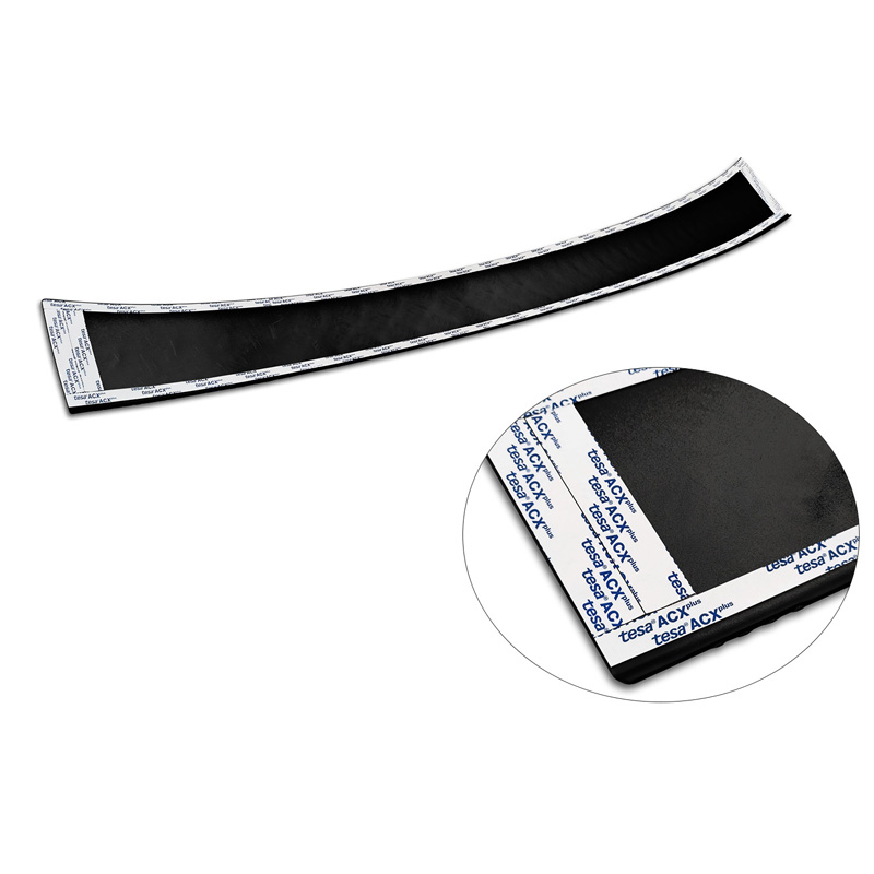 Matzwart Aluminium Achterbumperprotector  Citroën Berlingo (Multispace) & Peugeot Partner 2008-2015 & 2015-2018 & 2018- & Peugeot Rifter 2018- & Opel Combo E 2018- & Toyota Proace City/Verso 2019- & Fiat Doblo 2022- 'Riffled Plate'