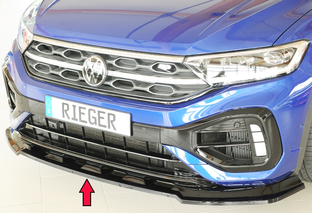 Voorspoiler VW T-Roc A1 R/R-line 2022- Rieger Glossy black