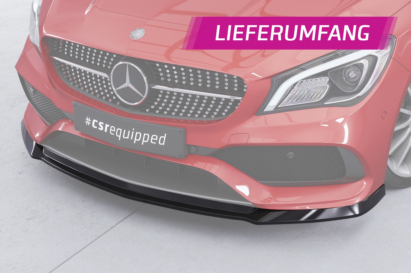 Voorspoiler Mercedes-Benz CLA 117 AMG-Line Glans Zwart (Facelift) – CSR Automotive