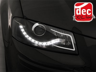 Faros Audi A3 8P LED Los ojos del Diablo Dayline negro