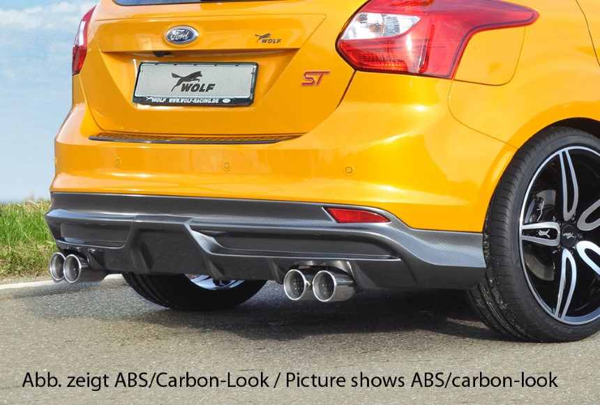 Diffuser Ford Focus 3 ST dubbele uitlaatpijp links + rechts Rieger