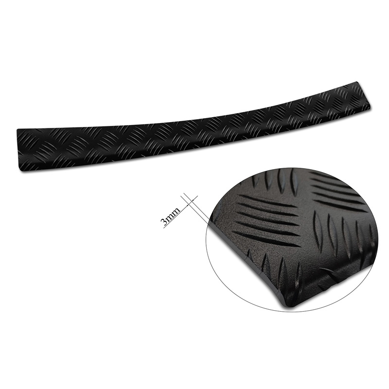 Matzwart Aluminium Achterbumperprotector  Dacia Duster II 2018-2021 & FL 2021-2024 'Riffled Plate'
