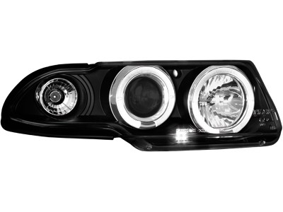 Faros Opel Astra F Angel Eyes 94-97 negro